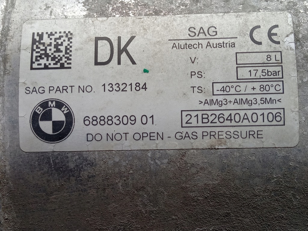 BMW IX I20 FEDERUNG LUFTDRUCKBEHÄLTER 6888309 Product image