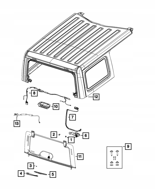 WRANGLER JL HECKSCHEIBENWISCHERMOTOR Product image