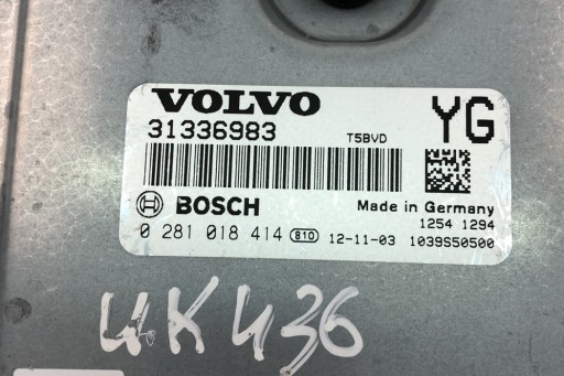 ECU Volvo S60 II 31336983 2012 Motorregeleinheit