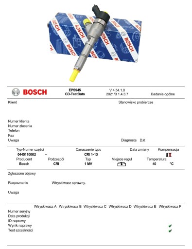 Bosch Einspritzdüse 0445110062 Citroen 2.0hdi