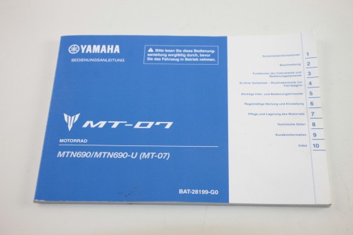 Yamaha MT07 MT-07 13–17 Handbuch Servicehandbuch