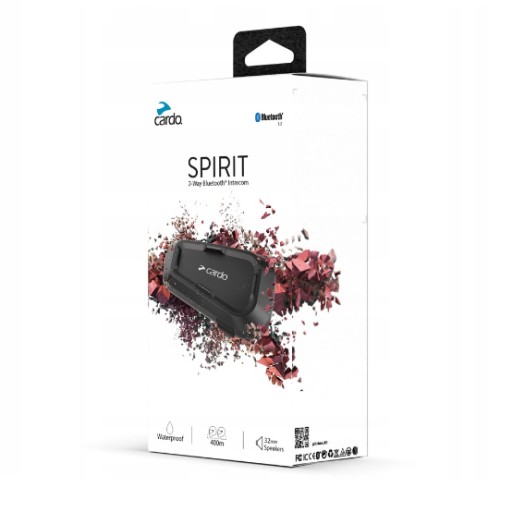 Universelle CARDO SPIRIT HD SINGLE Motorrad-Gegensprechanlage für 1 Helm