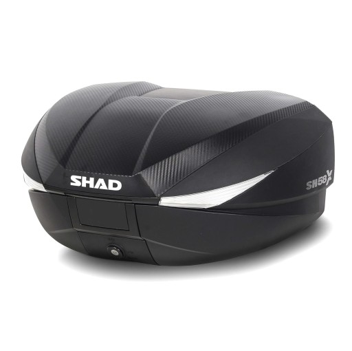 SHAD SH58X Carbon erweiterbares Topcase, schwarz